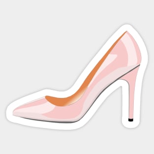 High Heeled shoe in Rose Quartz Sticker